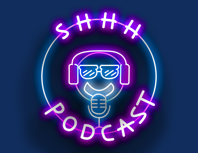 S.H.H.H. Podcast Logo Neon